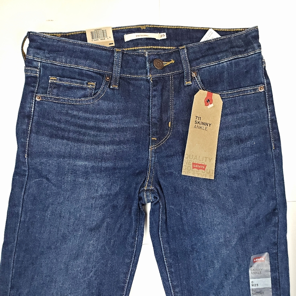Levis Strauss Skinny Ankle Mens Youth O 25W Jeans - Picture 2 of 6
